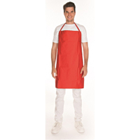 HYGOSTAR Latzschürze aus Polycotton 20505,  1 Karton = 36 Stück,  Farbe: rot