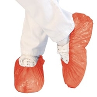 HYGOSTAR Standard Überschuhe 28505,  1 Karton = 20 Packungen = 2000 Stück,  40 my,  rot