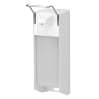 ingo-man classic Seifen-/Desinfektionsmittelspender 1398200,  Kurzer Bedienhebel,  Aluminium,  pulverbeschichtet,  weiß,  T 26 P/25