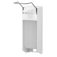 ingo-man classic Seifen-/Desinfektionsmittelspender 1398800,  Langer Bedienhebel,  Aluminium,  pulverbeschichtet,  weiß,  T 26 P/25