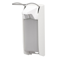 ingo-man plus IMP Seifen-/Desinfektionsmittelspender 1417468,  Für 1 Liter - Flaschen,  Aluminium,  weiß,  TLS P/24