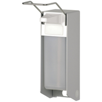 ingo-man Seifen-/Desinfektionsmittelspender 1005100,  TLS 26/25 für 1 Liter - Flaschen,  langer Armhebel