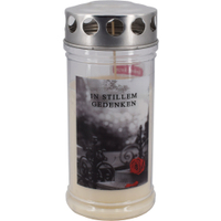 Jeka Gedenkkerze Motiv: In stillem gedenken,  farbig sortiert