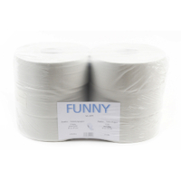 Jumbo-Toilettenpapier,  Tissue,  2-lagig,  hellgrau,  280 m ½ Palette = 21 Pakete à 6 Rollen