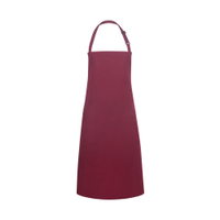Karlowsky Basic Latzschürze mit Schnalle,  75 x 90 cm BLS 4,  Farbe: bordeaux