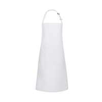 Karlowsky Basic Latzschürze mit Schnalle und Tasche,  75 x 90 cm BLS 5,  Farbe: weiß