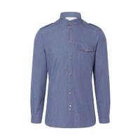 Karlowsky Jeans-Style Herrenkochhemd,  vintage blue JM 28,  Größe: 48