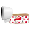 KATRIN Aktionsset Handtuchrollenspender + Handtuchpapierrolle 407350 + 306200,  1 Aktionsset