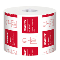 KATRIN Classic System Toilet 800 Toilettenpapier,  10 x 12, 5 cm 156005,  1 Paket = 36 Rollen