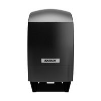 KATRIN Inclusive System Toilettenpapierspender,  abschließbar 775190,  Maße (L x B x H): 172 x 152 x 312 mm,  Farbe: schwarz