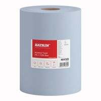 KATRIN Industrieputzrolle XXL 2 1000 Blatt,  blau 464309,  1 Paket = 2 Rollen = 2000 Blatt,  Ø 29 cm
