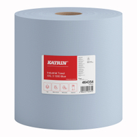 KATRIN Industrieputzrolle XXL 2 1000 Blatt,  blau 464354,  1 Paket = 1 Rolle = 1000 Blatt,  Ø 39 cm