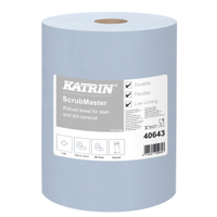 KATRIN Scrubmaster Wischtuch,  1-lagig,  blau 406430,  1 Paket = 1 Rolle á 380 Blatt