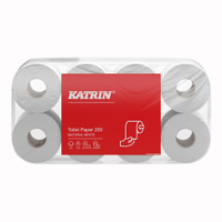 KATRIN Toilettenpapier 250 Blatt 169505,  1 Packung = 8 Rollen à 250 Blatt