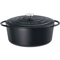 Küchenprofi Bratentopf,  oval,  schwarz 04 0200 10 35,  Durchmesser: 35 cm