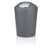 Kela Marta Schwingdeckeleimer,  1, 7 Liter 22272,  Farbe: grau,  Maße (H x Ø): 21 x 15 cm