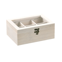 Kesper Aufbewahrungsbox für Tee,  Bambus,  weiß 57902,  1 Aufbewahrungsbox,  Maße (B x L x H): 16 x 22 x 9 cm