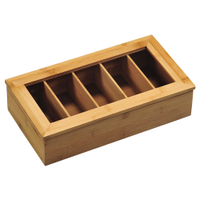 Kesper Bambus Tee-Box 58900,  Fachanzahl = 5