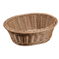 Kesper Brotkorb aus Vollkunststoffgeflecht,  oval 19818,  1 Korb,  Maße (B x L x H): 23, 5 x 29, 5 x 9, 5 cm