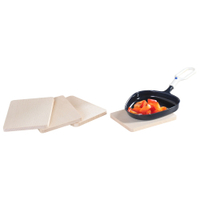 Kesper Buchenholz Raclette-Brettchen Set,  8-teilig 69958,  1 Set,  Maße (H x B x T): 5, 6 x 10 x 8 mm