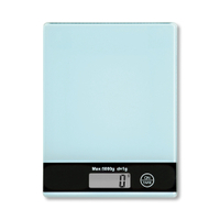 Kesper Digitale Küchenwaage mit Glasablage 70906,  Farbe: blau