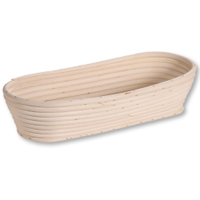 Kesper Gärkörbchen oval,  Baumwolle und Rattan 19633,  1 Gärkörbchen,  Länge: 35 cm