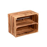 Kesper Holzkisten Regal,  Kiefer,  geflammt 69252,  Maße (B x L x H): 47 x 36 cm,  Höhe: 28 cm,  2 Fächer