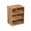 Kesper Holzkisten Regal,  Kiefer,  geflammt 69253,  Maße (B x L x H): 47 x 36 cm,  Höhe: 28 cm,  3 Fächer