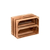Kesper Holzkisten Regal,  Kiefer,  geflammt 69254,  Maße (B x L x H): 40 x 30 cm,  Höhe: 23 cm,  2 Fächer