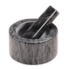 Kesper Mörser mit Stößel aus Marmor,  13 cm 71504,  1 Mörser inkl. Stößel,  Farbe: grau poliert
