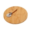 Kesper Pizza Set aus Bambus,  3-teilig 58465,  1 Set = 2 Pizzateller,  1 Pizzaschneider