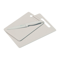 Kesper Schneidebrett inkl. Messer,  3-teilig 30496,  1 Set,  Farbe: beige