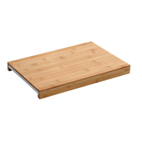 Kesper Schneidebrett mit Auffangschale,  Bambus 58352,  1 Schneidebrett,  Maße (B x L x H): 25 x 38 x 3, 5 cm