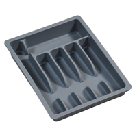 Kesper Variabler Besteckkasten,  aus Kunststoff 30087,  Farbe: grau