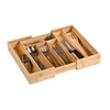 Kesper Variabler Besteckkasten,  Bambus 58084,  Variable Breite: 28, 5 - 40 cm,  Tiefe: 33, 5 cm,  Höhe: 6 cm