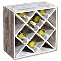 Kesper Weinregal aus Paulowniaholz,  für 20 Flaschen 69247,  1 Weinregal,  Farbe: weiß