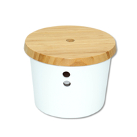 Kesper Zwiebeltopf modern,  Melamin-Kunststoff 32622,  Maße: ø 21 cm,  Höhe: 15, 5 cm,  weiß
