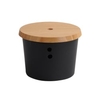 Kesper Zwiebeltopf modern,  Melamin-Kunststoff 92599,  Maße: ø 21 cm,  Höhe: 15, 5 cm,  schwarz