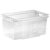 KETER CROWNEST Aufbewahrungskiste,  transparent J0552009,  Fassungsvermögen: 50 Liter,  Maße (H x B x T): 30 x 39 x 58, 7 cm