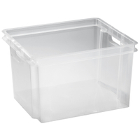 KETER CROWNEST Aufbewahrungskiste,  transparent K251246K980KK,  Fassungsvermögen: 30 Liter,  Maße (H x B x T): 26 x 36, 1 x 42, 6 cm