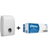 Kimberly-Clark Aktion "Aquarius" Handtuchpapier,  groß + Spender 6945 + 6778,  Aktionsset zum Sonderpreis