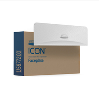 Kimberly-Clark Professional ICON Blende Motiv WEISSES MOSAIK 58772,  1 Blende für Doppelrollen Toilettenpapierspender