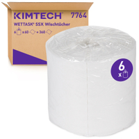 KIMTECH PREP* WETTASK* SSX Wischtücher 7764,  1 Karton = 6 Rollen á 60 Tücher