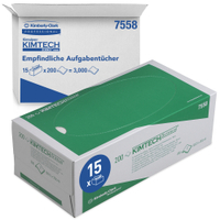 KIMTECH SCIENCE* Labortücher,  2-lagig,  weiß 7558,  1 Karton = 15 Boxen à 200 Tücher = 3000 Tücher