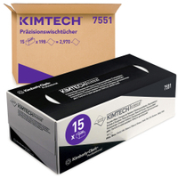 KIMTECH SCIENCE* Präzisionstücher,  weiß 7551,  1 Karton = 15 Boxen á 196 Tücher