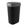 KIS DUAL SWING Mülleimer,  50 Liter 8077000030601,  Farbe: schwarz / grau
