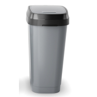 KIS DUAL SWING Mülleimer,  50 Liter 8077000030701,  Farbe: grau / anthrazit