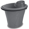 KIS Eimer Oval Bucket + Mop-Wringer,  15 Liter 8732000 0307 04,  Farbe: grau/silber