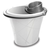 KIS Eimer Oval Bucket + Mop-Wringer,  15 Liter 8732000.0394.04,  Farbe: weiß/silber