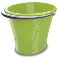 KIS Eimer Oval Bucket,  15 Liter 8731000.0321.03,  Farbe: grün/silber